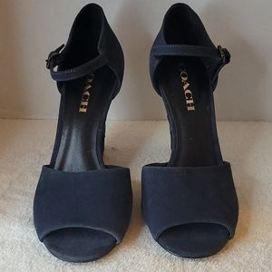 COACH Suade 4" Wedge Heel